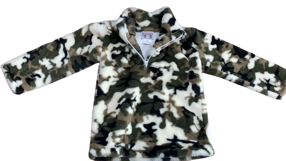 White Camo Fleece Pullover