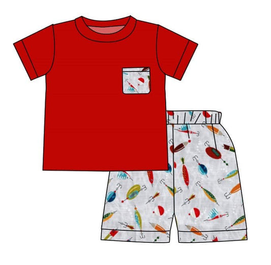 Fishing Lures Shorts Set