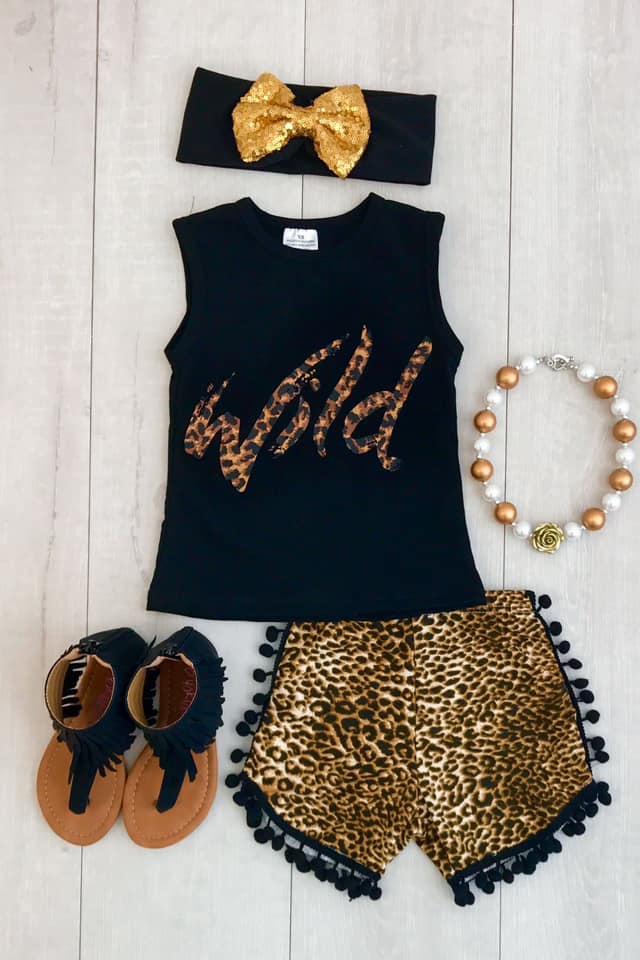Wild for Animal Print Shorts Set