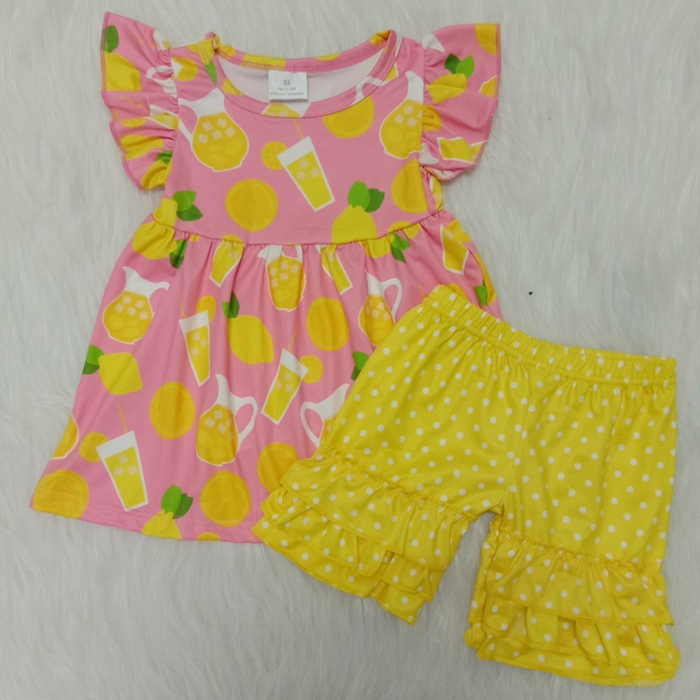 Lemonade Time Shorts Set