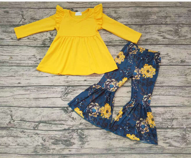 Vintage Floral Bells Pants Set