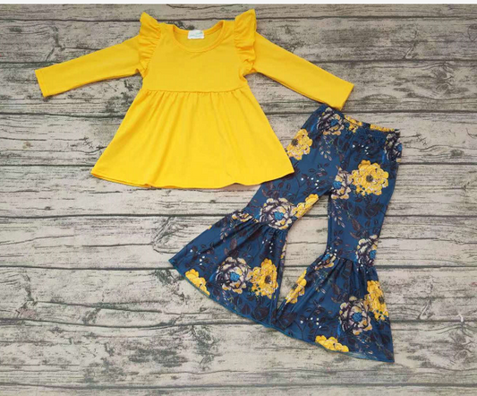 Vintage Floral Bells Pants Set