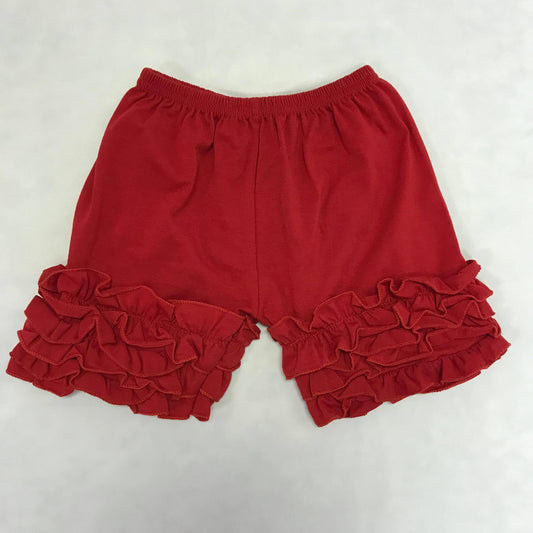 Red Ruffled Shorts