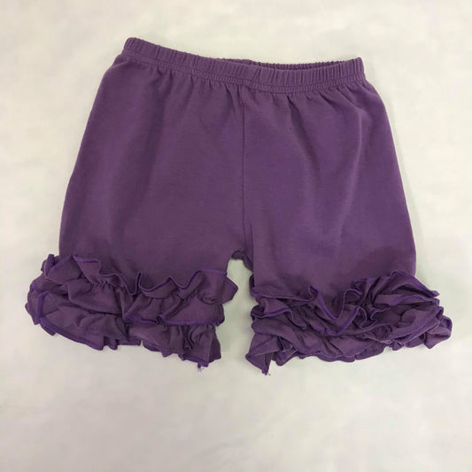 Purple Ruffled Shorts