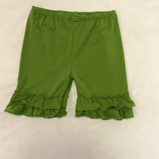 Lime Green Ruffled Shorts