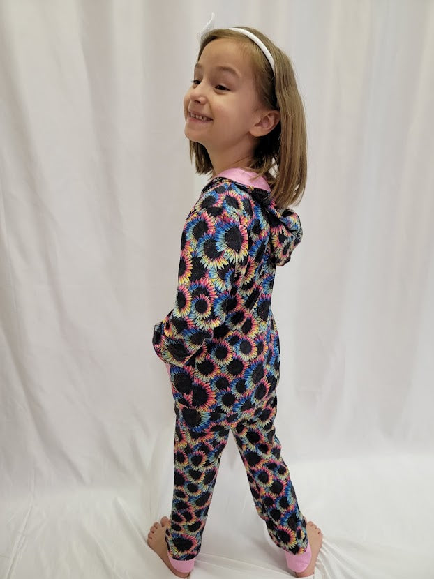 Crazy About Sunflowers Hooded Pants Set