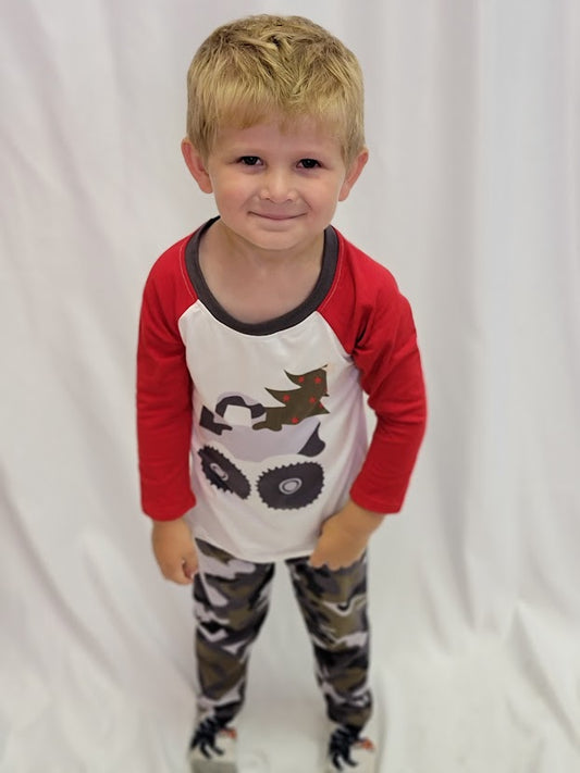 Camo Christmas Truck Pants Set