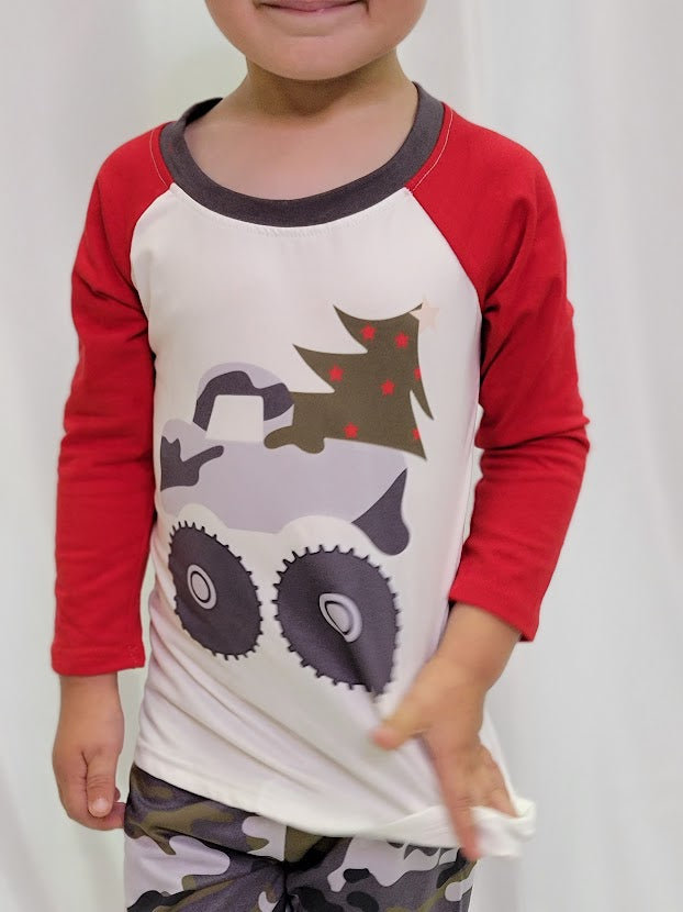 Camo Christmas Truck Pants Set