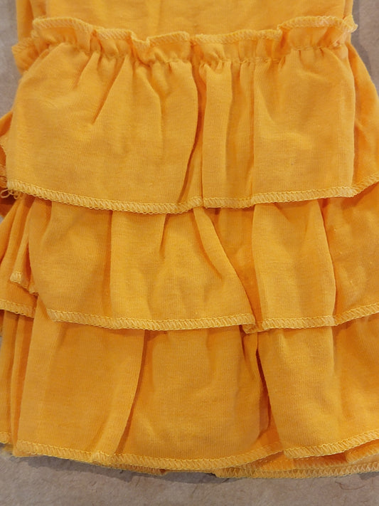 Bright Mustard Ruffled Ankle Pants