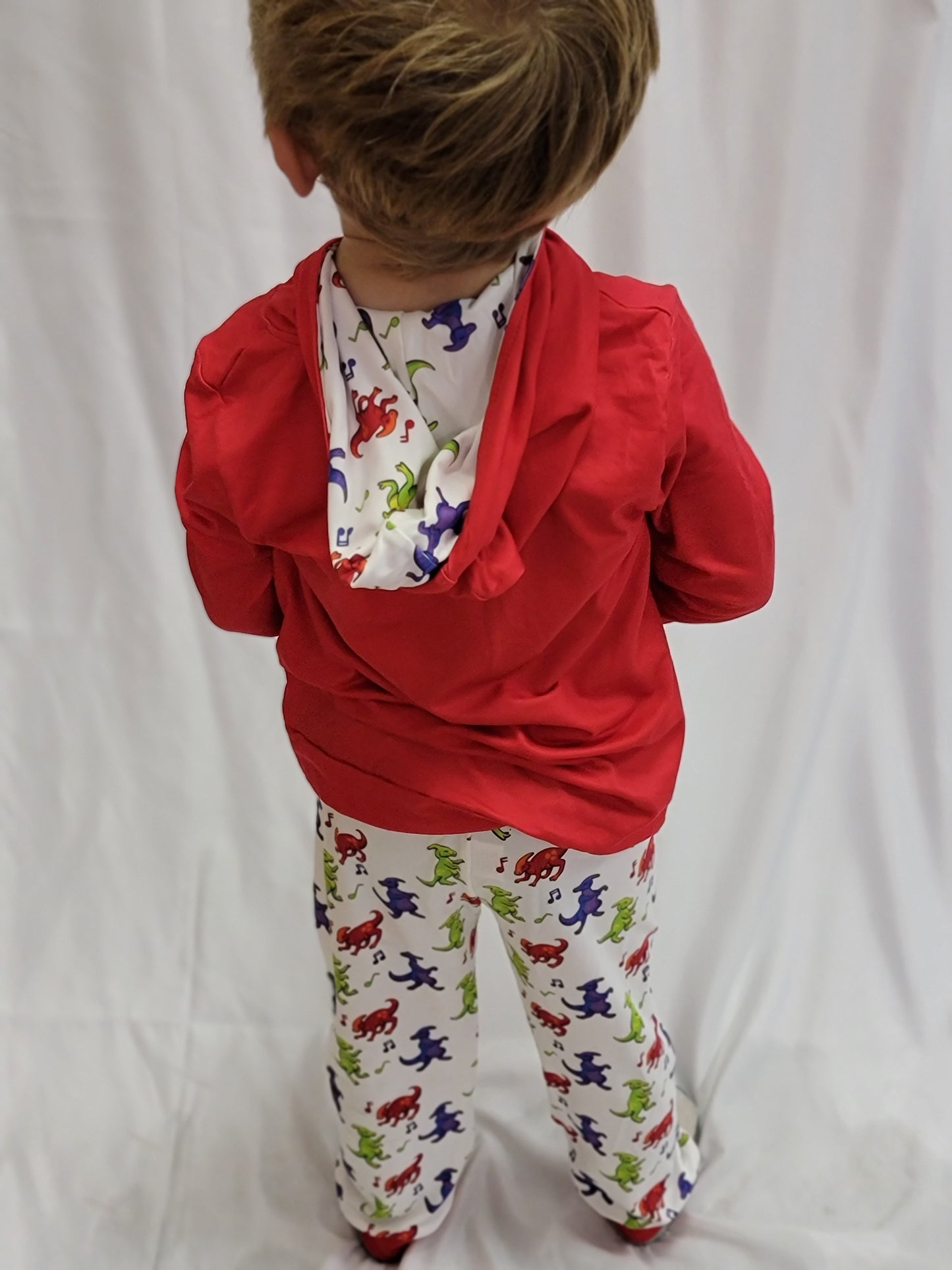 Dino Dance Party Hooded Pants Set