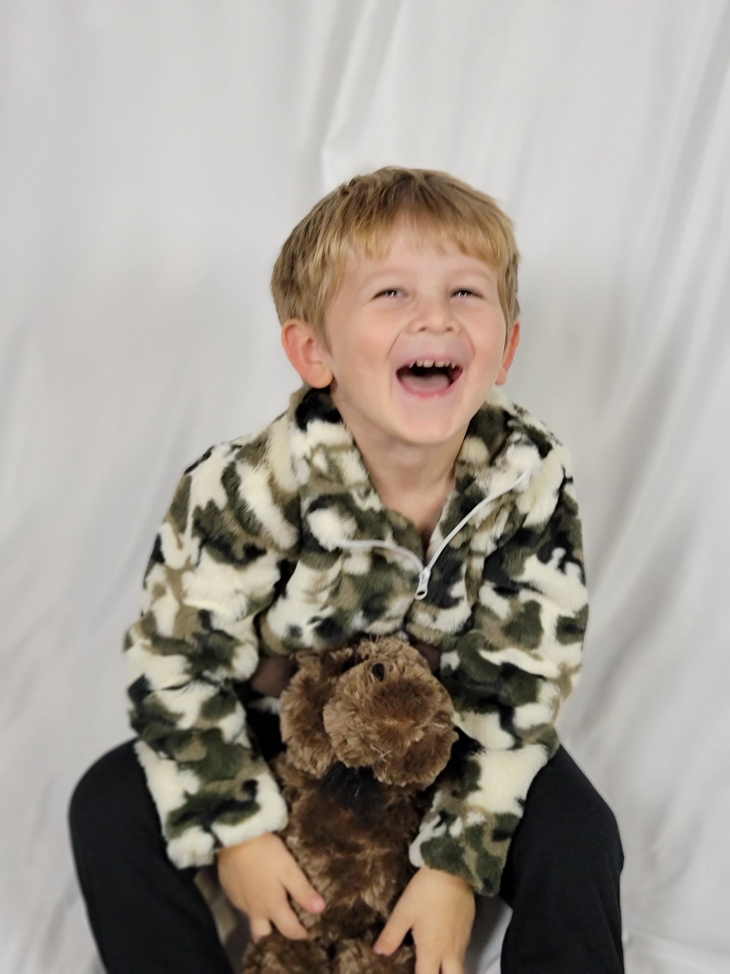 White Camo Fleece Pullover