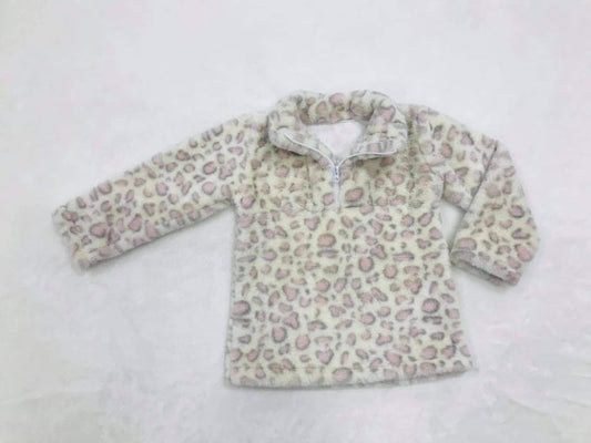 Pink Cheetah Print Fleece Pullover
