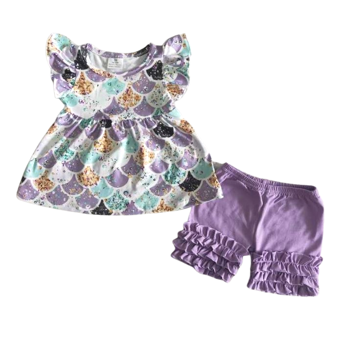 Mermaid Forever Shorts Set