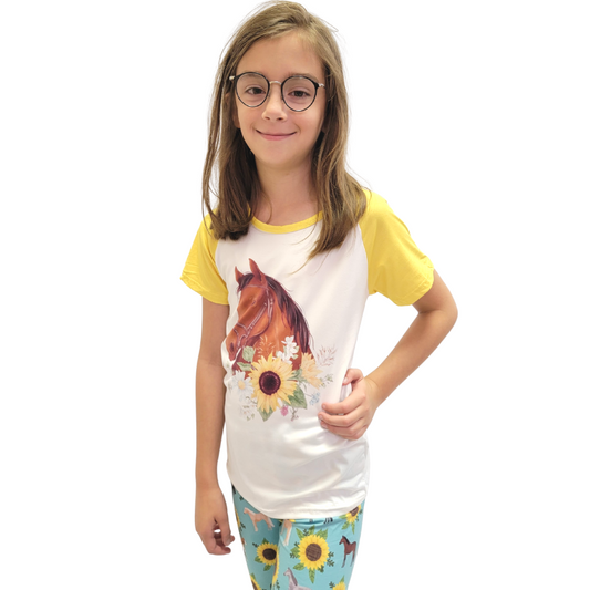 Horse Among Sunflowers Pants Set
