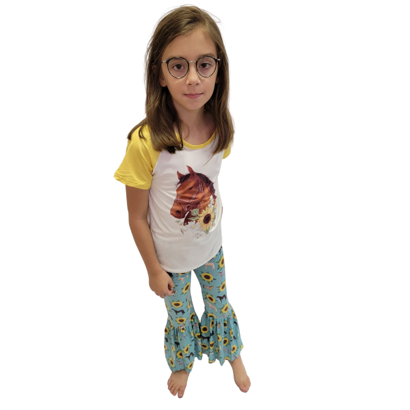 Horse Among Sunflowers Pants Set