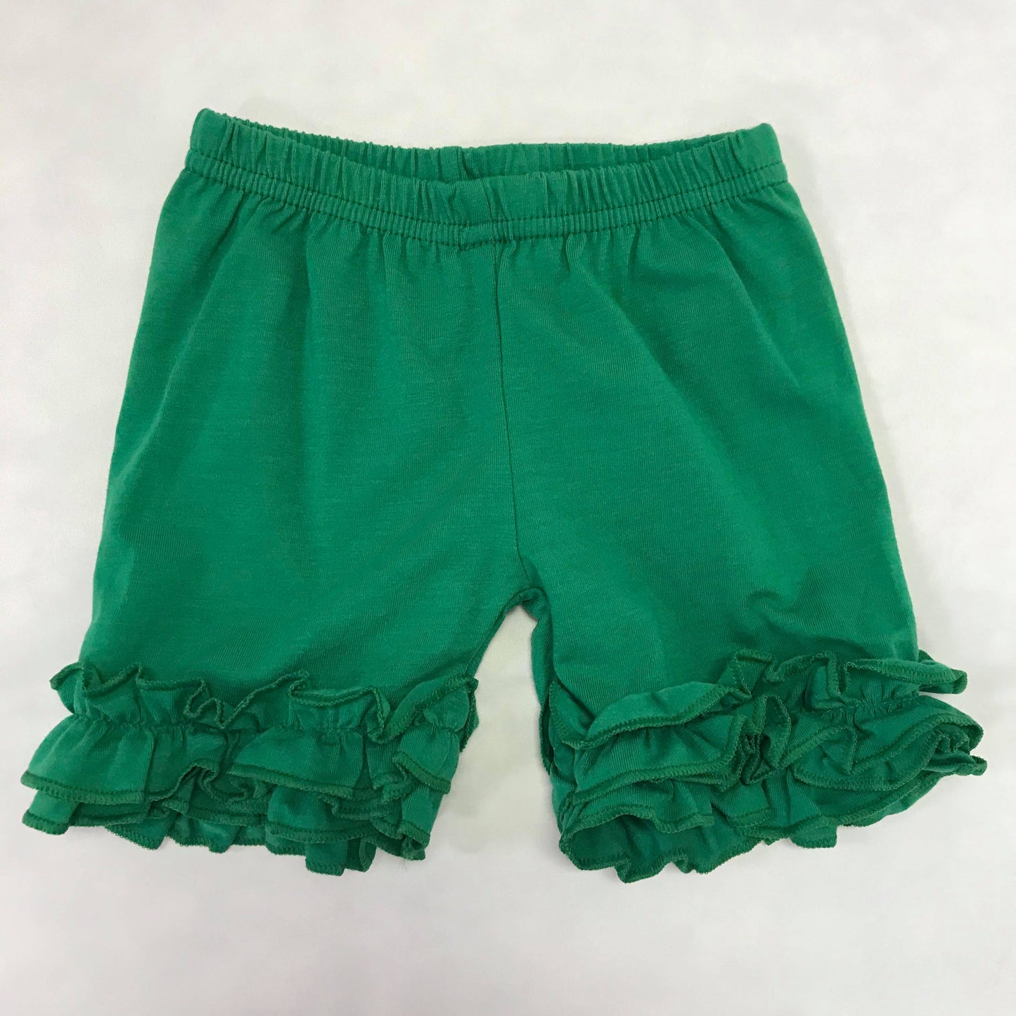 Kelly Green Ruffled Shorts